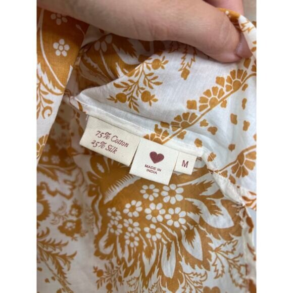 NEW Alix of Bohemia Winnie Sunglow Shirt Puffed-Sleeve Lightweight Top - Picture 4 of 5